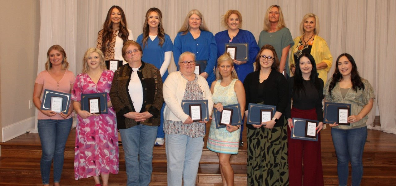 Nurses receiving awards